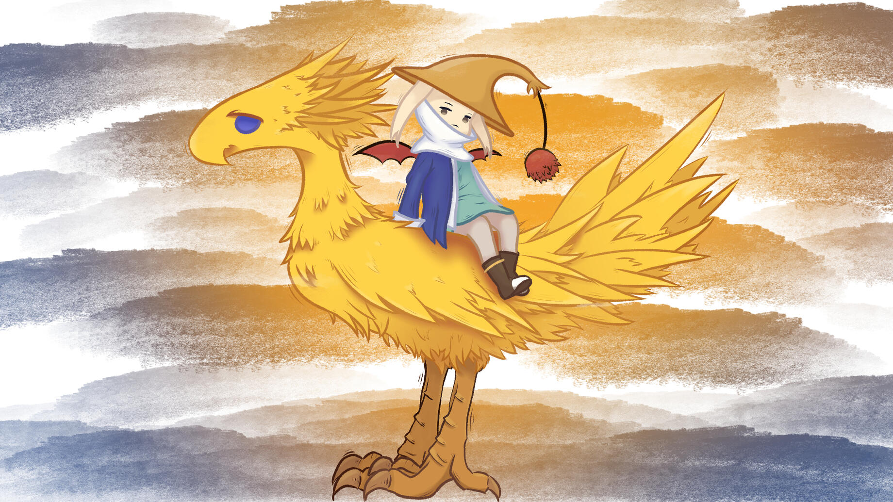 Final Fantasy Tactics Advanced Chocobo and Black Mage Moogle